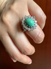 Load image into Gallery viewer, 14k Gold Diamond and Turquoise Ballerina Ring - Rings