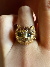 Load image into Gallery viewer, 18k Cat Ring with Moonstone Eyes