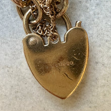 Load image into Gallery viewer, 9k Georg Jensen Ltd Hallmarked Heart Padlock and Curb