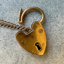 Load image into Gallery viewer, 9k Georg Jensen Ltd Hallmarked Heart Padlock and Curb