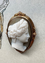 Load image into Gallery viewer, F&F Felger 14k Gold Goddess Cameo - Signed Fine Jewelry