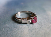 Load image into Gallery viewer, 1.19 ct BURMESE GIA Ruby Ring in 14k White Gold Platinum and