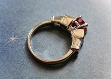 Load image into Gallery viewer, 1.19 ct BURMESE GIA Ruby Ring in 14k White Gold Platinum and