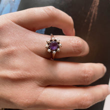 Load image into Gallery viewer, 14k Amethyst & Seed Pearl Ring