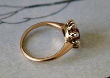 Load image into Gallery viewer, 14k Amethyst & Seed Pearl Ring