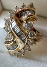 Load image into Gallery viewer, 14k Gold Diamond Ring with Baguettes
