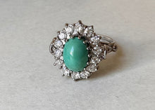 Load image into Gallery viewer, 14k Gold Diamond and Turquoise Ballerina Ring - Rings