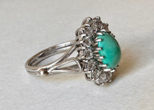 Load image into Gallery viewer, 14k Gold Diamond and Turquoise Ballerina Ring - Rings