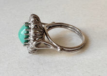 Load image into Gallery viewer, 14k Gold Diamond and Turquoise Ballerina Ring - Rings