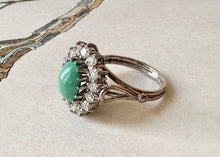 Load image into Gallery viewer, 14k Gold Diamond and Turquoise Ballerina Ring - Rings
