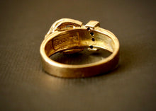 Load image into Gallery viewer, 14k Gold & Diamond Buckle Ring