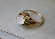 Load image into Gallery viewer, 14k Gold & Moonstone Art Nouveau Ring - Jewelry