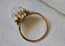 Load image into Gallery viewer, 14k Gold & Moonstone Art Nouveau Ring - Jewelry