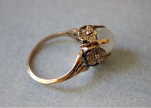 Load image into Gallery viewer, 14k Gold & Moonstone Art Nouveau Ring - Jewelry