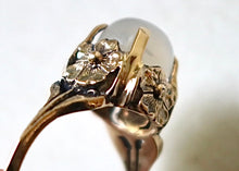 Load image into Gallery viewer, 14k Gold & Moonstone Art Nouveau Ring - Jewelry