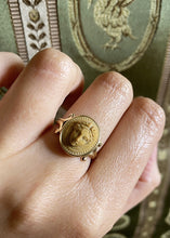 Load image into Gallery viewer, 14k Gold Natural Lava Stone Cameo Ring - Fine Jewelry