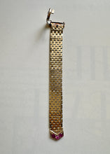 Load image into Gallery viewer, 14k Gold Ruby & Diamond Adjustable Buckle Belt Ring