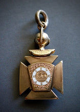Load image into Gallery viewer, 14k Masonic Knight’s Templar Fob / Medal / Medallion /