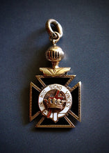 Load image into Gallery viewer, 14k Masonic Knight’s Templar Fob / Medal / Medallion /