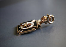Load image into Gallery viewer, 14k Masonic Knight’s Templar Fob / Medal / Medallion /