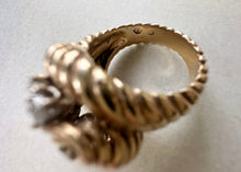 Load image into Gallery viewer, 14k Yellow Gold and Diamond Dome Ring