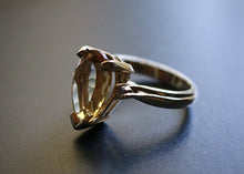 Load image into Gallery viewer, 14kt Yellow Gold Citrine and Diamond Ring with Gold Tip -