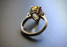 Load image into Gallery viewer, 14kt Yellow Gold Citrine and Diamond Ring with Gold Tip -