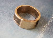 Load image into Gallery viewer, 1886 14k Gold and Hair Work Mourning Ring