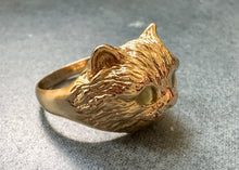 Load image into Gallery viewer, 18k Cat Ring with Moonstone Eyes