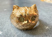 Load image into Gallery viewer, 18k Cat Ring with Moonstone Eyes
