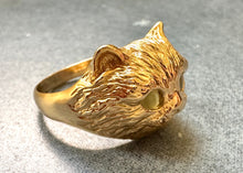 Load image into Gallery viewer, 18k Cat Ring with Moonstone Eyes