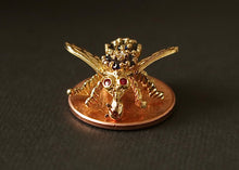 Load image into Gallery viewer, 18k Diamond and Sapphire Herbert Rosenthal Bee Brooch -