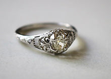 Load image into Gallery viewer, 18k Genuine Traub Orange Blossom Diamond Engagement Ring -