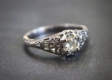 Load image into Gallery viewer, 18k Genuine Traub Orange Blossom Diamond Engagement Ring -