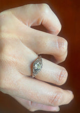 Load image into Gallery viewer, 18k Genuine Traub Orange Blossom Diamond Engagement Ring -