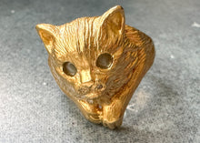 Load image into Gallery viewer, 18k Gold & Moonstone Cat with Paws Ring