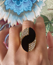 Load image into Gallery viewer, 18k Onyx & Diamond Statement Ring - Fine Jewelry