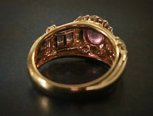 Load image into Gallery viewer, 18k Pink Tourmaline and Diamond Ring