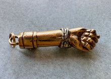 Load image into Gallery viewer, 18k Yellow Gold and Sterling Silver Manu Fica with Diamond