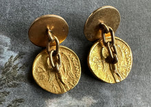 Load image into Gallery viewer, 24k Gold Coin Conversion Cufflinks with 14k Chain and Foot  Media 1 of 3