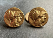 Load image into Gallery viewer, 24k Gold Coin Conversion Cufflinks with 14k Chain and Foot