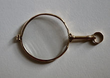 Load image into Gallery viewer, Antique 18k Gold Monocle Quizzing Glass Pendant