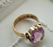 Load image into Gallery viewer, Antique Victorian 18k Gold & Rose de France Amethyst Ring