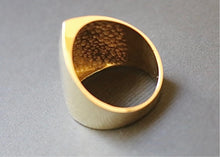 Load image into Gallery viewer, Bold Modern Architectural 14k Gold Ring
