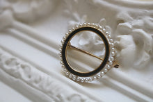 Load image into Gallery viewer, C. 1930s 14k Seed Pearl & Enamel Brooch by Sloan & Co.