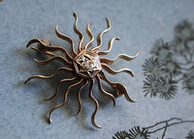 Load image into Gallery viewer, Circa 1910’s 14k and 12k Gold Celestial Vintage Brooch -
