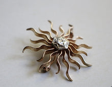 Load image into Gallery viewer, Circa 1910’s 14k and 12k Gold Celestial Vintage Brooch -