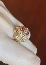 Load image into Gallery viewer, French 18k Gold Ruby and Diamond Ring