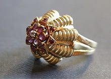 Load image into Gallery viewer, French 18k Gold Ruby and Diamond Ring