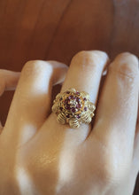 Load image into Gallery viewer, French 18k Gold Ruby and Diamond Ring